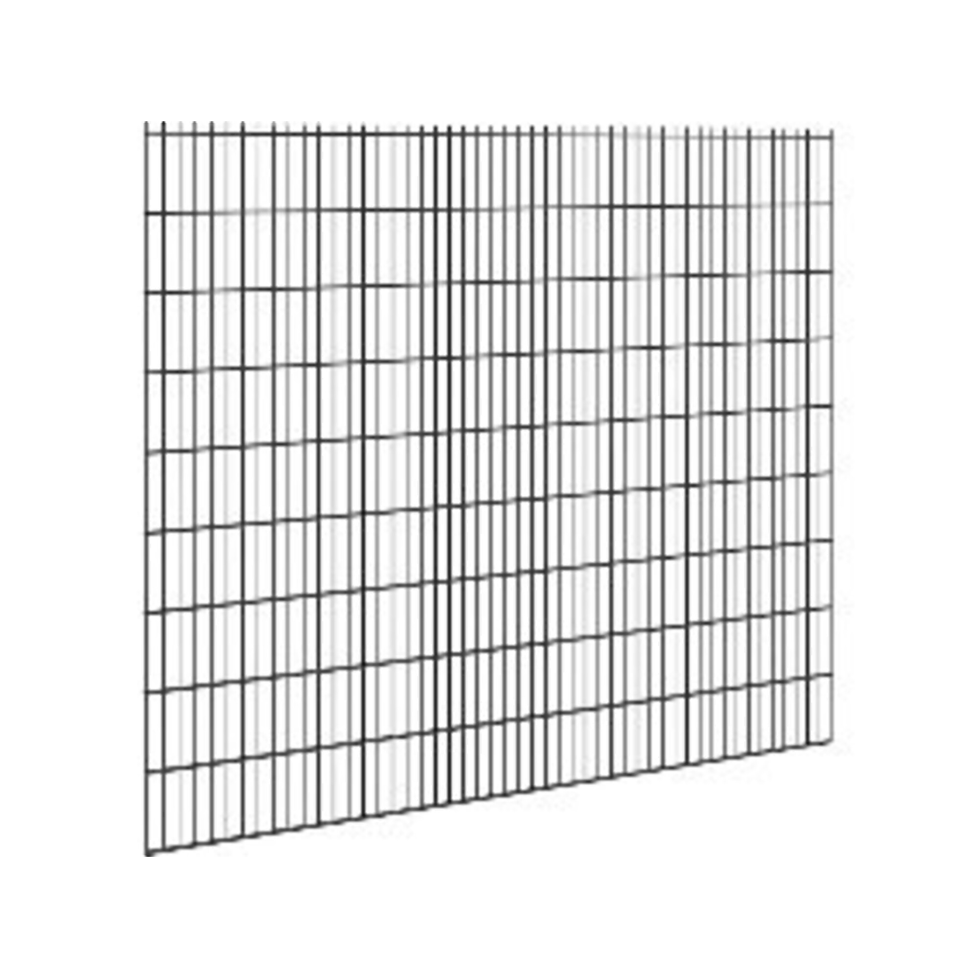 Tarter Heavy-Duty Double-Wire Fence Panel — 6ft. x 8ft., Galvanized Steel, Black Powder Coat Finish, Model# 2000782